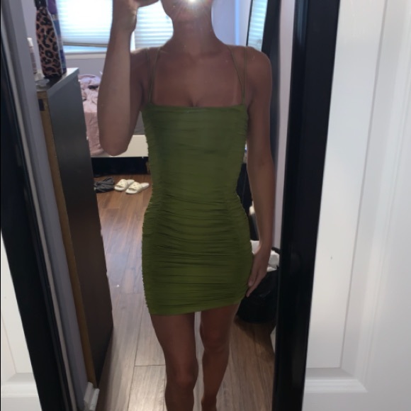 OhPolly Mini Runched Bodycon Dress - Picture 2 of 4